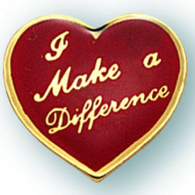 I Make a Difference Heart Pin