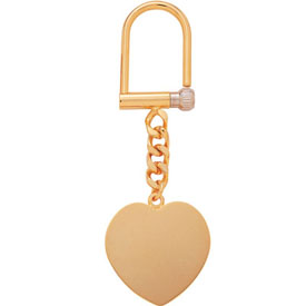 Solid Brass Heart Shaped Keychain