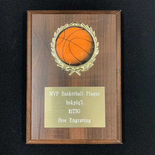 MVP Basketball Plaque