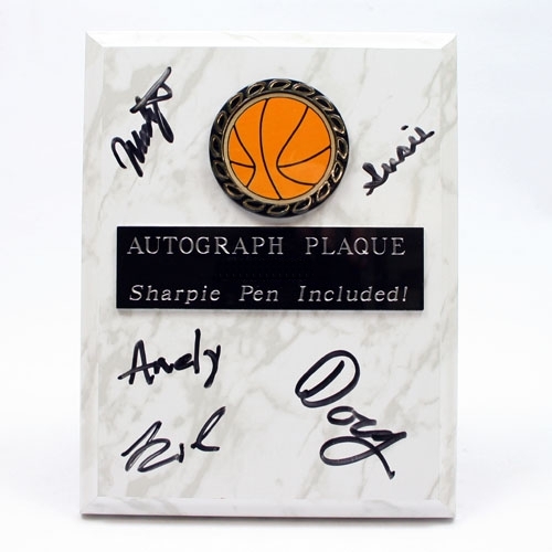 Autograph Coachs Basketball Plaque