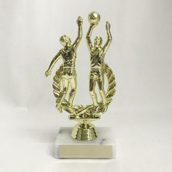 Double Action Jump Ball Basketball Trophy