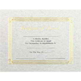 Certificate of Award