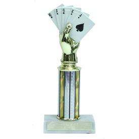 Poker Royal Flush Tall Trophy