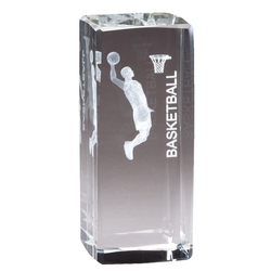 3D Crystal Male Basketball Award
