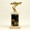 Marble Base Graphic Column Racing Trophy