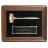 24K Gold Plated Gavel Plaque