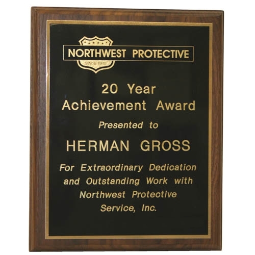 Solid Walnut Plaque