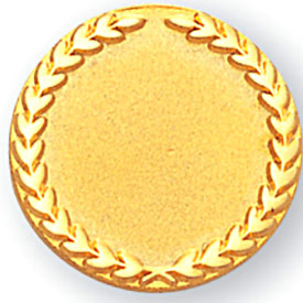 Engravable Blank Wreath Pin with Bar Pin Back