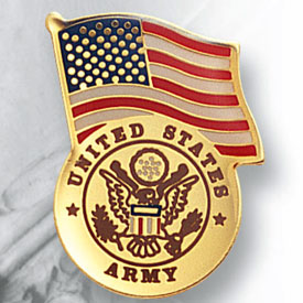 U.S. Army & American Flag Pin