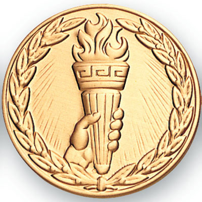 Achievement Medal Flaming Torch