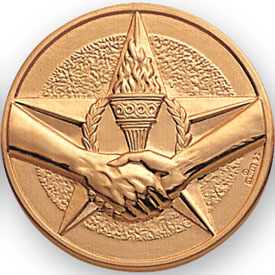 Achievement Recognition Medal with Torch and Star