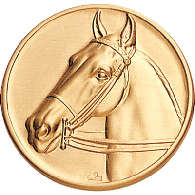 Equestrian Horse Head 40 mm Emperor Sports Medal & Ribbon ENGRAVED FREE G 