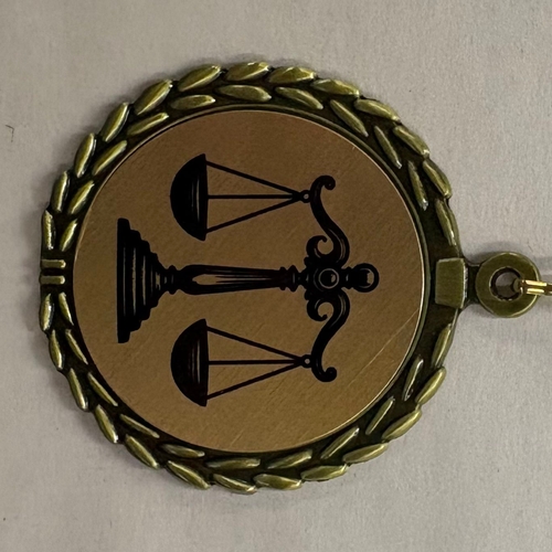 Scales of Justice Sublimated Medal