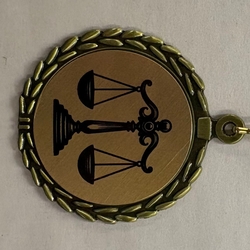 Scales of Justice Sublimated Medal