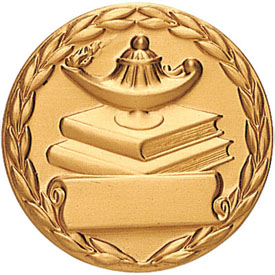 Lamp of Learning Medal with Scroll