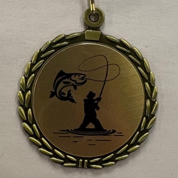 Fishing Sublimated Medal