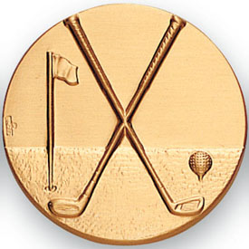Crossed Clubs Golf Medal