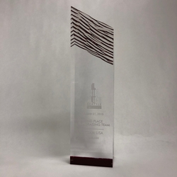 11 ZZ Sculpted Top Acrylic Tower Award