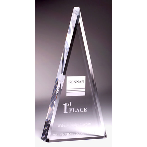 Pyre Beveled Edge Acrylic Triangle Award