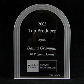 Frosted Edge Acrylic Tombstone Award
