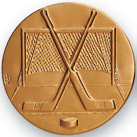 Crossed Sticks Ice Hockey Medal
