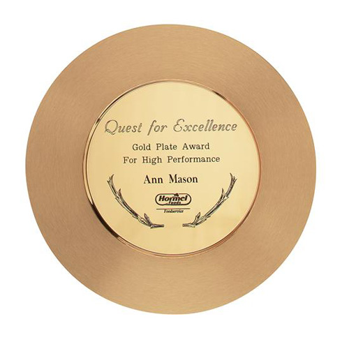 Round Brass Plaque by Athletic Awards