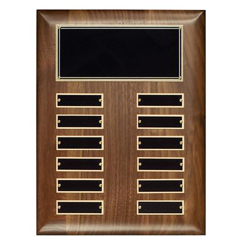 Hand Rubbed Walnut Perpetual Plaque