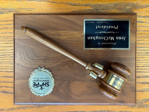 Removable Walnut Gavel Plaque