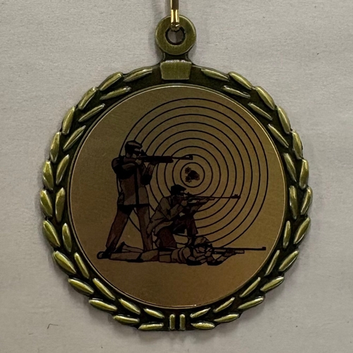 Three Position Rifle Shooting Sublimated Medal