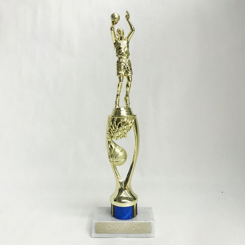 Tall Swish Basketball Trophy with Column
