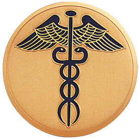 Caduceus Medal in Gold and Black