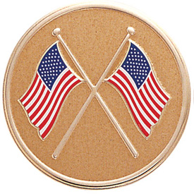 Crossed American Flags Medal