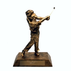 Gold Resin Golf Trophy