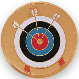 Archery Target with Arrows Medal
