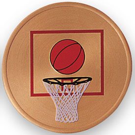 Ball & Hoop Basketball Medal