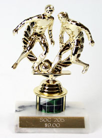 Double Action Soccer Trophy with 1 Column