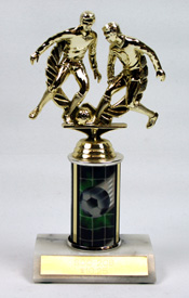 Double Action Kick Soccer Trophy