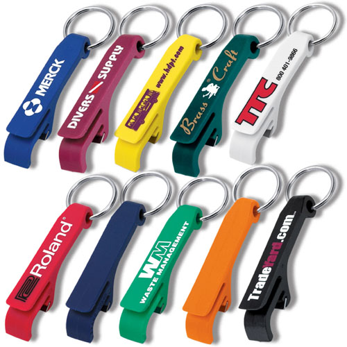 Color Mini Bottle & Can Opener Keychain, Promotional Giveaways