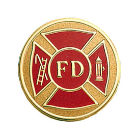 Red Fire Department Medal