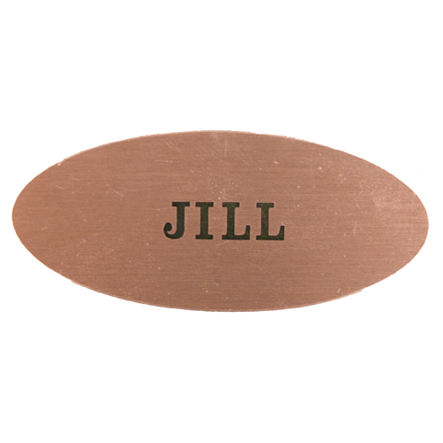 Oval Name Badge with Pin Back