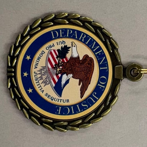 Department of Justice Sublimated Medal