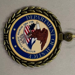 Department of Justice Sublimated Medal