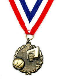 Gold Unisex Basketball Medal