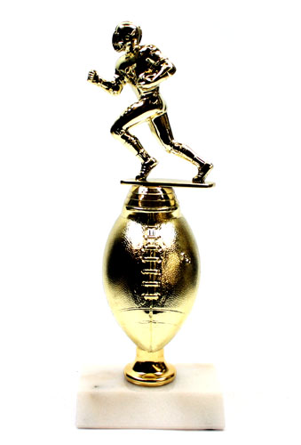 Halfback Football Trophy with Gold Football Riser