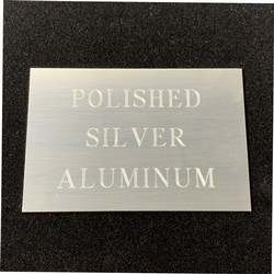 Brushed or Polished Silver Aluminum Plate