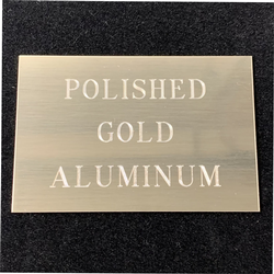 Polished or Brushed Gold Aluminum Plate