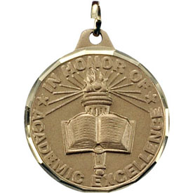 Academic Excellence Medal with Diamond Cut Border