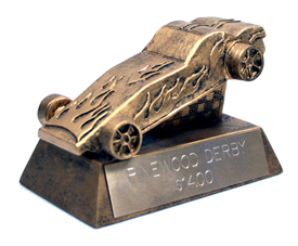Pinewood Derby Gold Resin Trophy