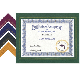 EZ Mount Leatherette Certificate Frame