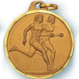 Track Female Runners Medal Diamond Cut (1¼)